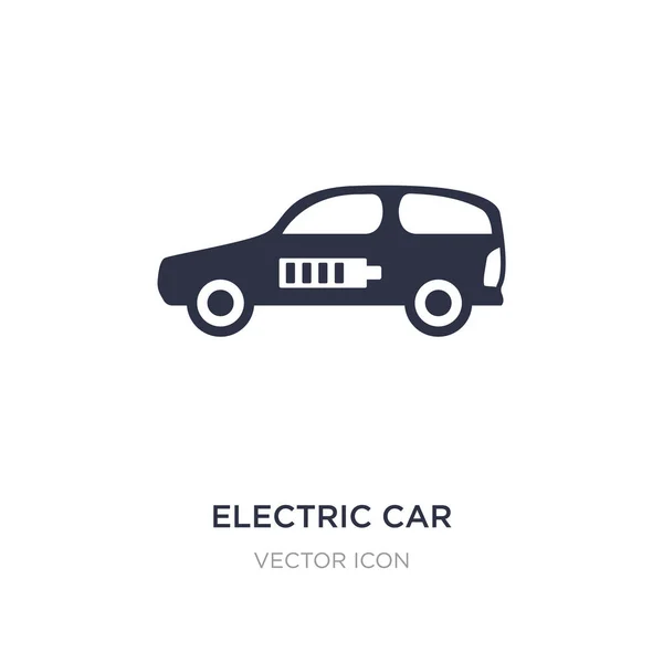 electric car icon on white background. Simple element illustrati