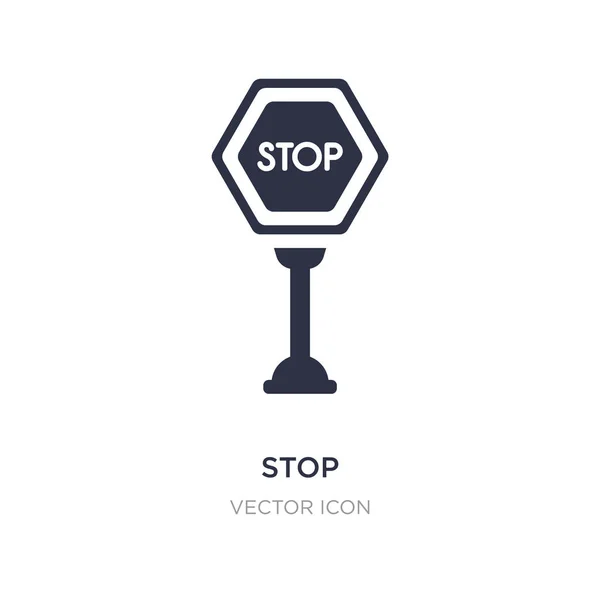 Stop icon on white background. Simple element illustration from — Stock Vector