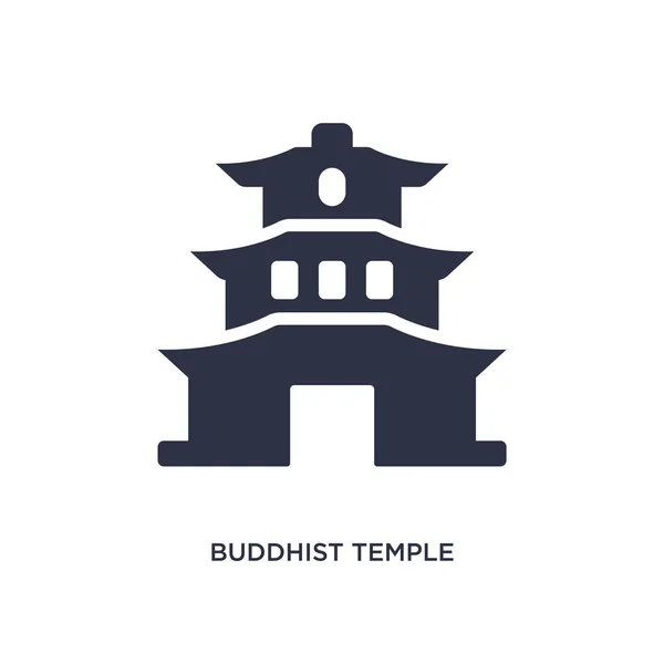 Icône temple bouddhiste sur fond blanc. Élément simple illustr — Image vectorielle
