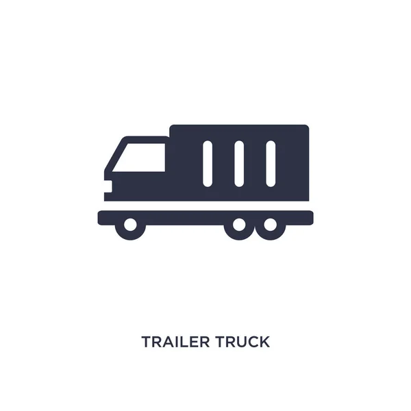 Trailer truck icon on white background. Simple element illustrat — Stock Vector