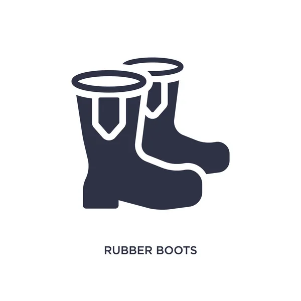 Rubber boots icon on white background. Simple element illustrati — Stock Vector