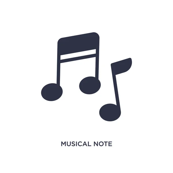 Muzieknoot pictogram op witte achtergrond. Eenvoudig element illustrati — Stockvector