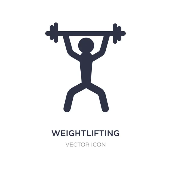 Weightlifting icon on white background. Simple element illustrat — Stock Vector