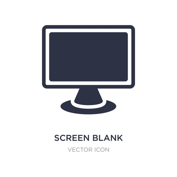 Icono de pantalla en blanco sobre fondo blanco. Elemento simple illustrati — Vector de stock