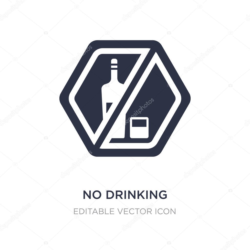 no drinking icon on white background. Simple element illustratio