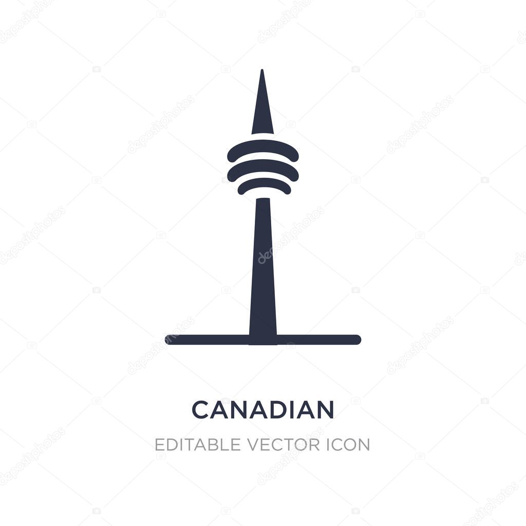 Canadian national tower icon on white background. Simple element illustration from Monuments concept. canadian national tower icon symbol design.