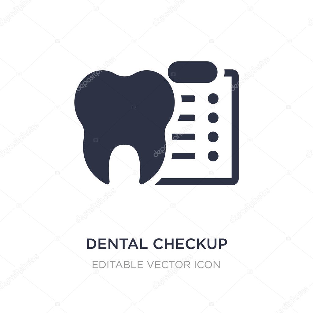 Dental checkup icon on white background. Simple element illustration from Dentist concept. dental checkup icon symbol design.