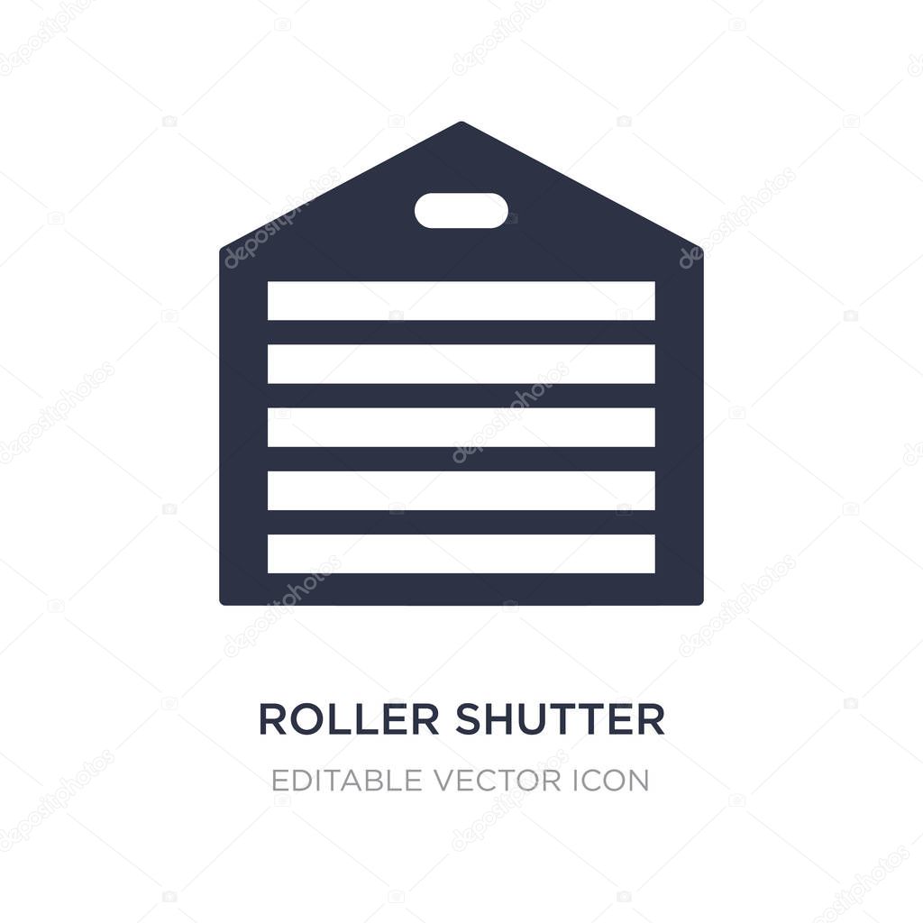 roller shutter door icon on white background. Simple element ill