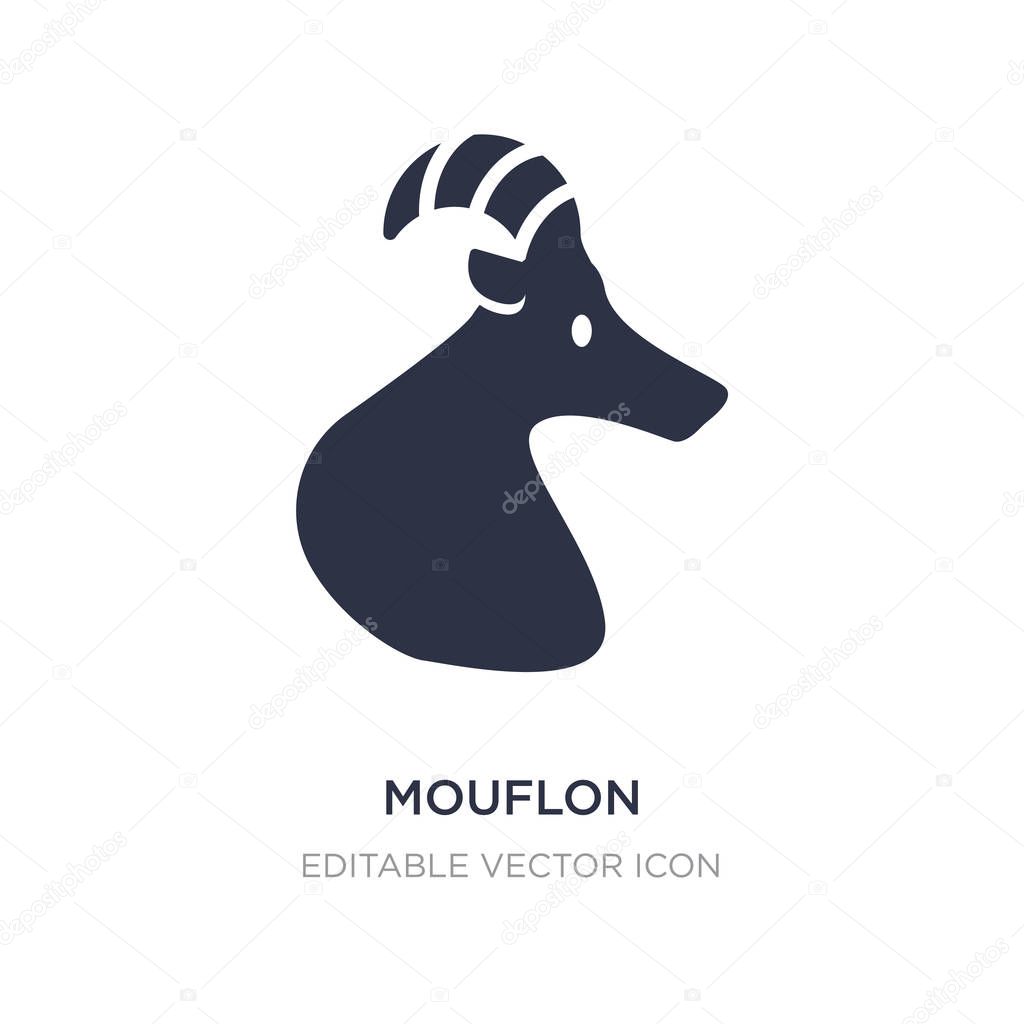 Mouflon icon on white background. Simple element illustration from Animals concept. mouflon icon symbol design.