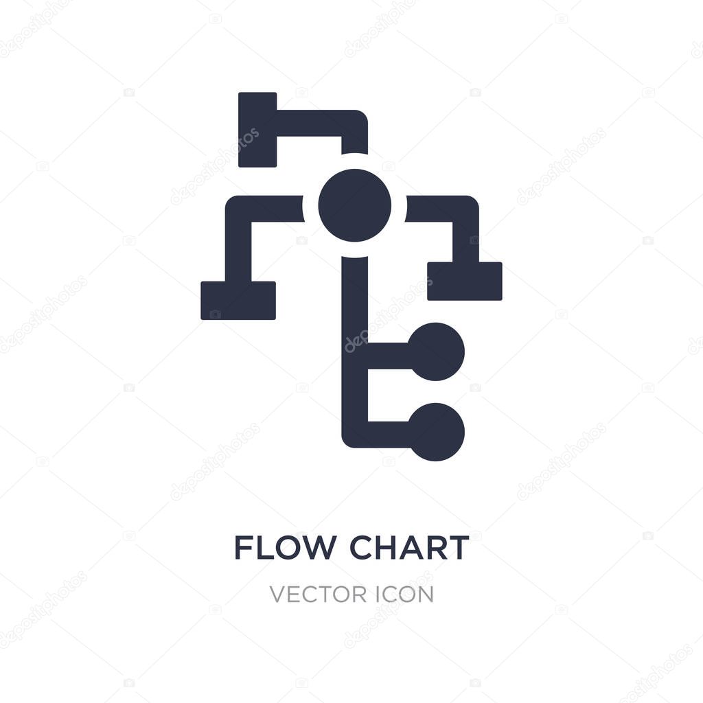 Flow chart icon on white background. Simple element illustration from Business and analytics concept. flow chart sign icon symbol design.