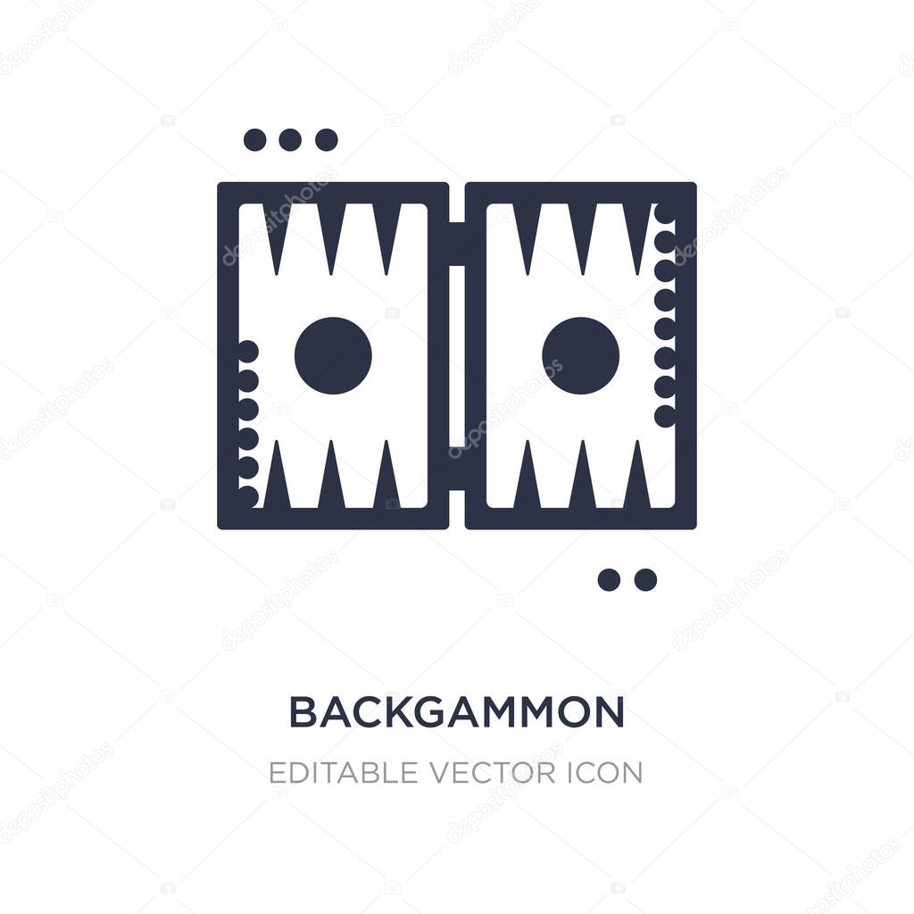Backgammon icon on white background. Simple element illustration from Gaming concept. backgammon icon symbol design.