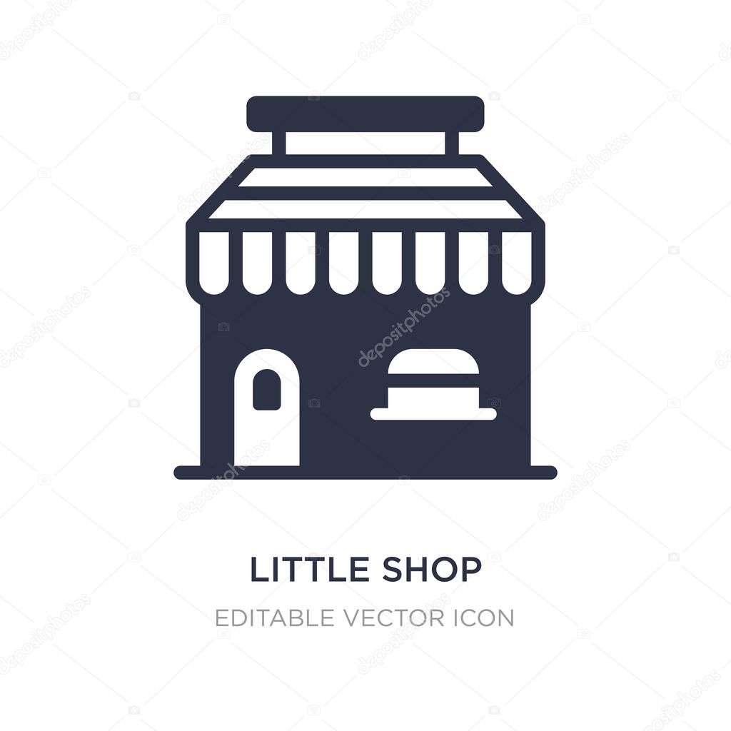 Little shop with awning icon on white background. Simple element illustration from Business concept. little shop with awning icon symbol design.