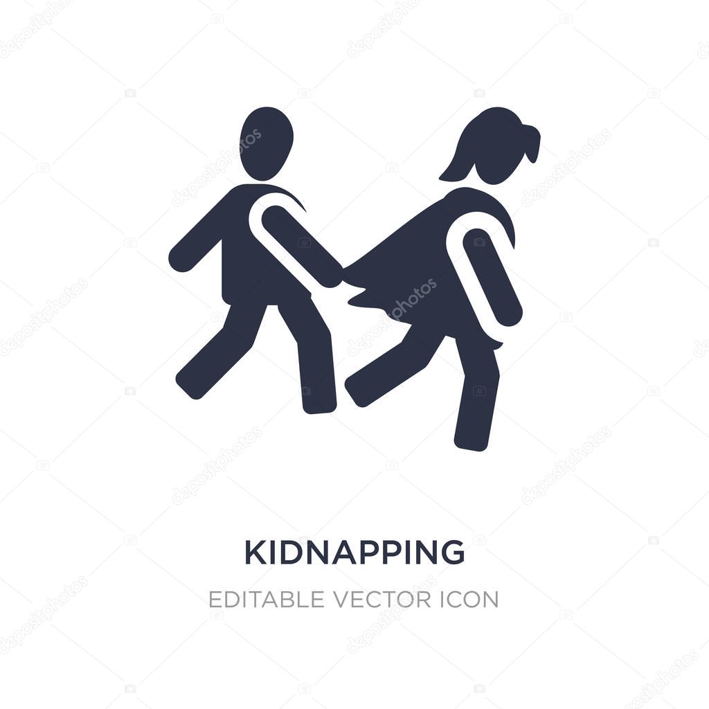 Kidnapping icon on white background. Simple element illustration from People concept. kidnapping icon symbol design.