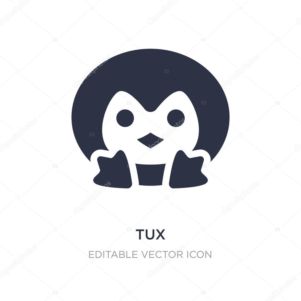 Tux icon on white background. Simple element illustration from Fashion concept. tux icon symbol design.