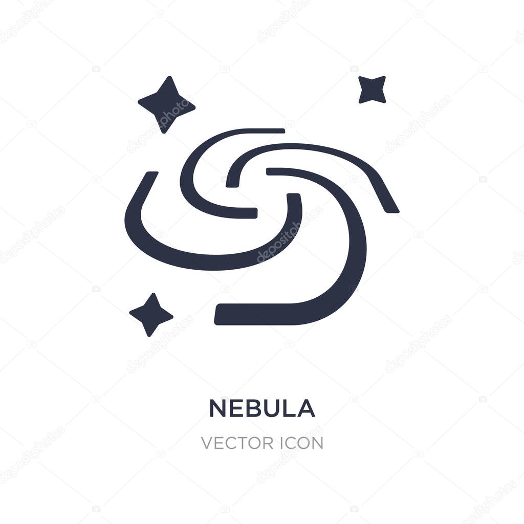 nebula icon on white background. Simple element illustration fro