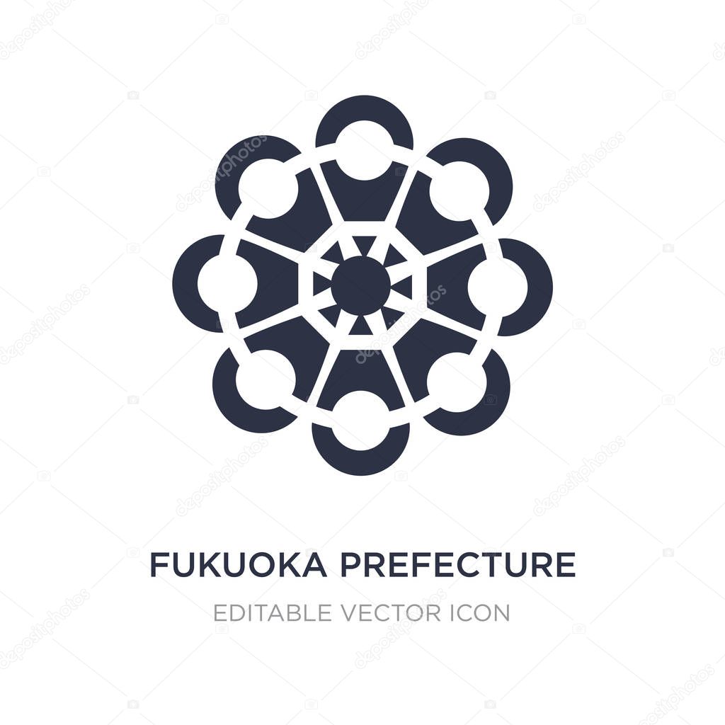 fukuoka prefecture icon on white background. Simple element illu