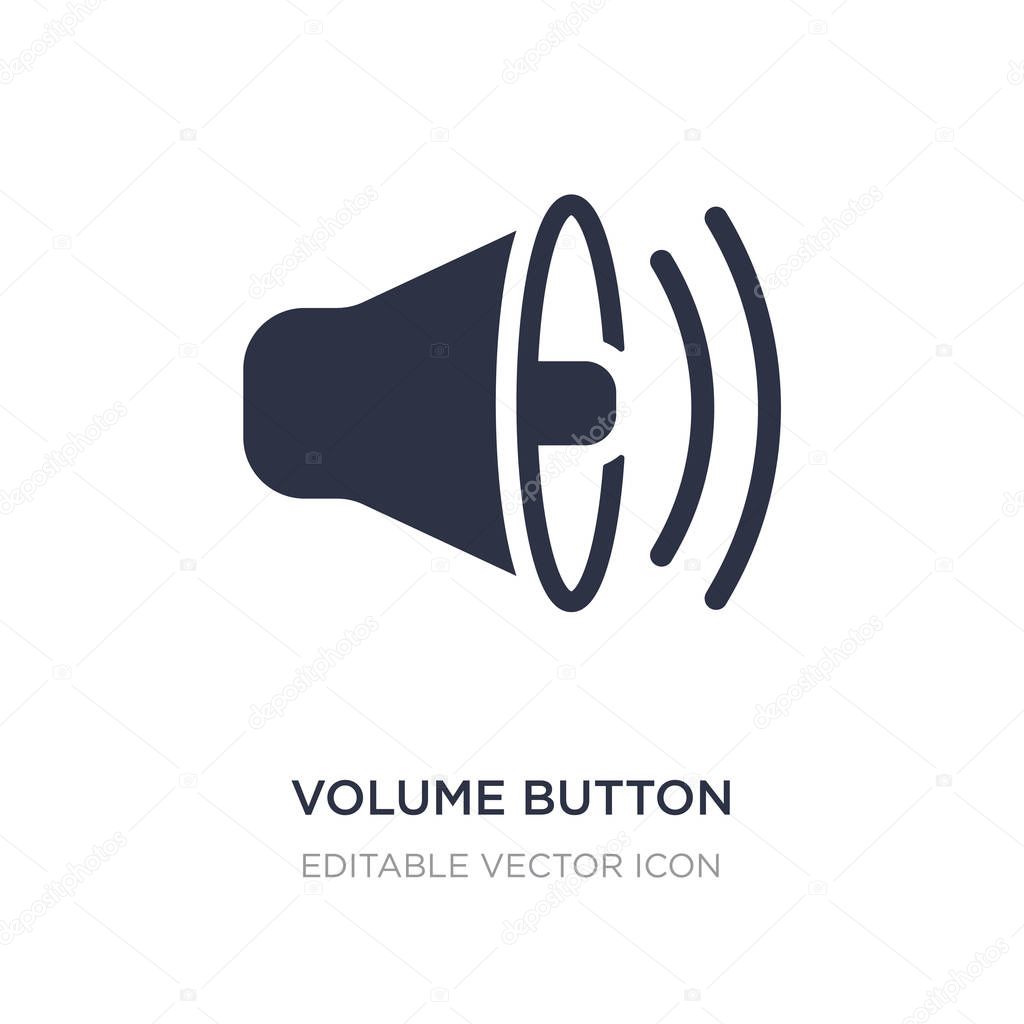 volume button icon on white background. Simple element illustrat