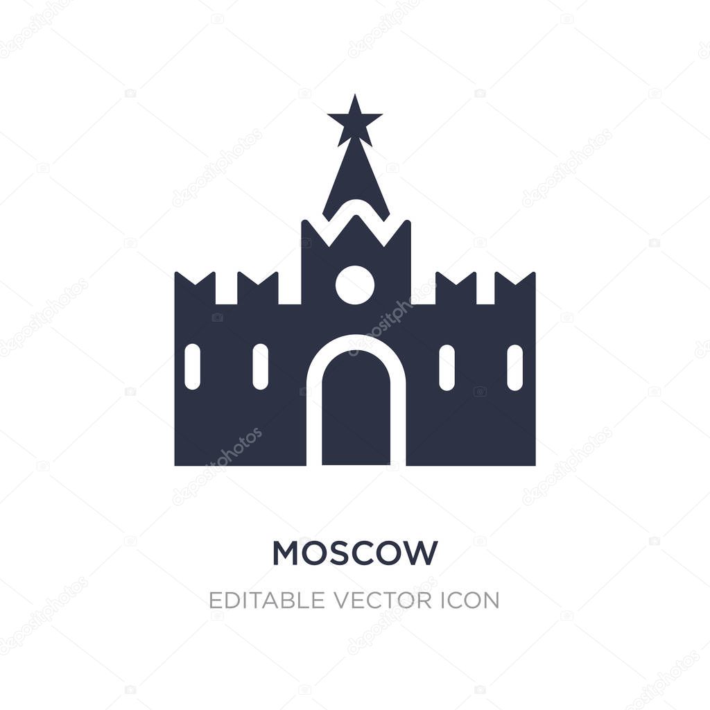 Moscow icon on white background. Simple element illustration from Monuments concept. moscow icon symbol design.