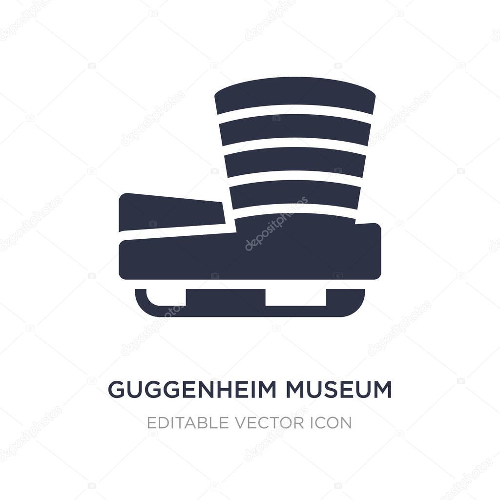 Guggenheim museum icon on white background. Simple element illustration from Monuments concept. guggenheim museum icon symbol design.