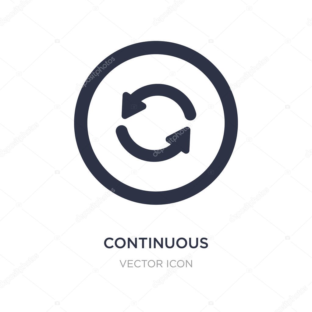 continuous icon on white background. Simple element illustration