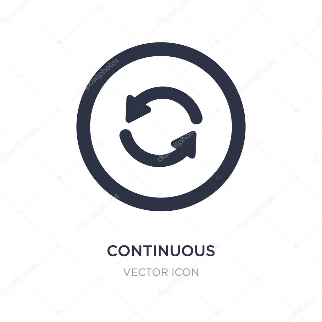 Continuous icon on white background. Simple element illustration from UI concept. continuous sign icon symbol design.