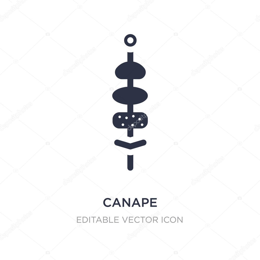Canape icon on white background. Simple element illustration from Food concept. canape icon symbol design.