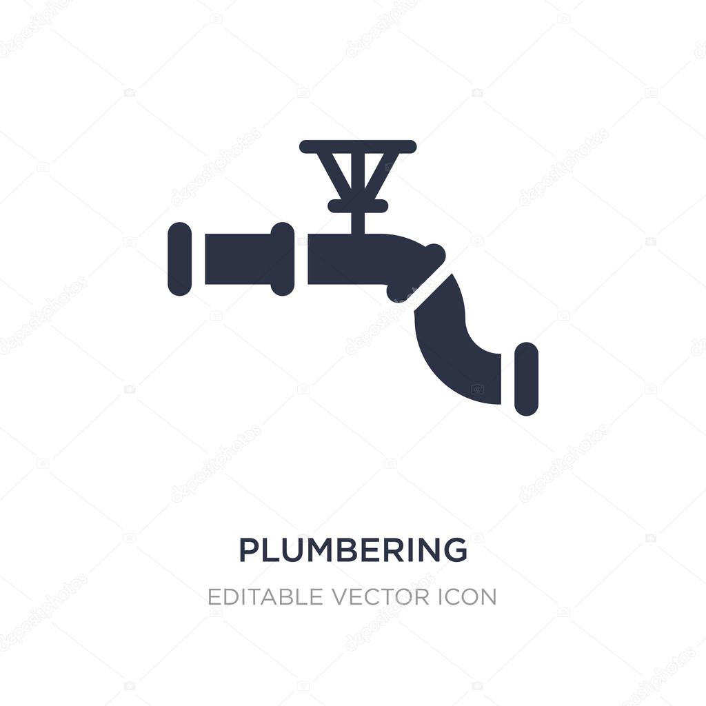 plumbering icon on white background. Simple element illustration