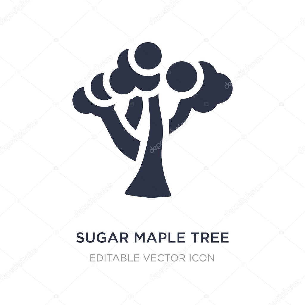 Sugar maple tree icon on white background. Simple element illustration from Nature concept. sugar maple tree icon symbol design.