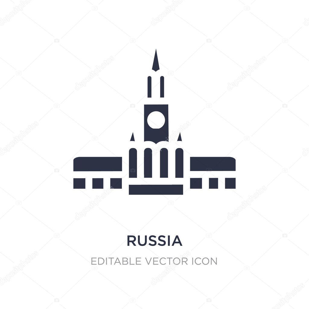 Russia icon on white background. Simple element illustration from Monuments concept. russia icon symbol design.