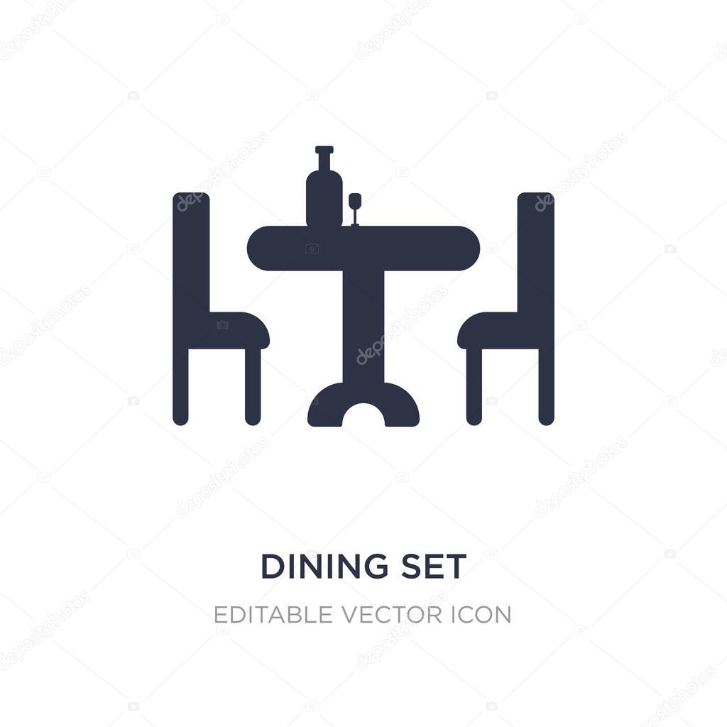 Dining set icon on white background. Simple element illustration from Tools and utensils concept. dining set icon symbol design.