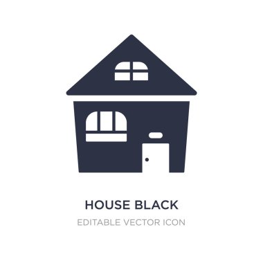 House olmadan kapıyı simgesi beyaz zemin üzerine siyah. Basit elemen