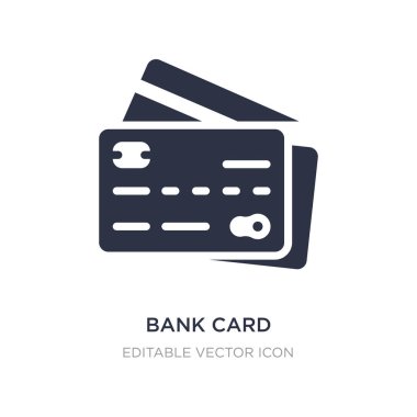 Beyaz arka plan banka kartı simgesi. Basit öğe illüstrasyon 