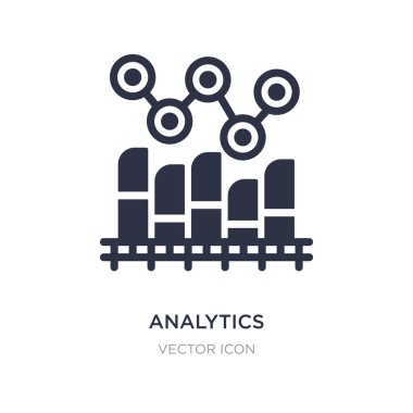 Analytics simgesi beyaz arka plan üzerinde. Basit öğe illüstrasyon 
