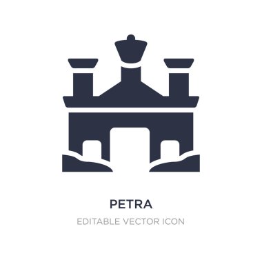Petra simgesi beyaz arka plan üzerinde. Basit öğe örnek