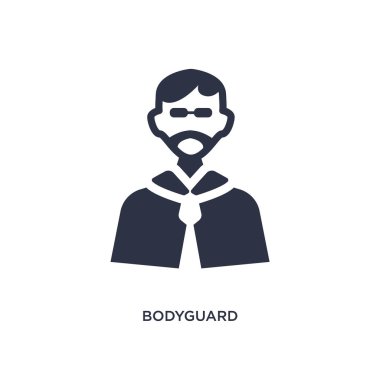 Beyaz arka planda koruma simgesi. Basit eleman çizimi 