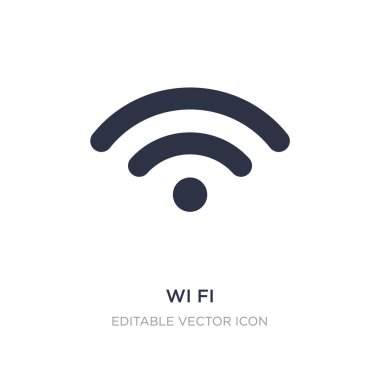 Wi fi simgesi beyaz arka plan üzerinde. Basit öğe örnek