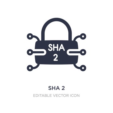 Beyaz arka plan üstünde SHA 2 kutsal kişilerin resmi. Basit öğe örnek