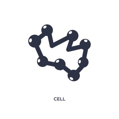 hücre simgesi beyaz arka plan üzerinde. Basit öğe örnek 