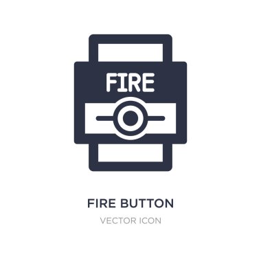 Beyaz arka planda ateş düğmesi simgesi. Basit eleman ıllustratio