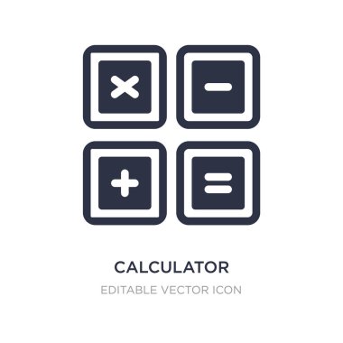 Beyaz arka planda hesap düğmeleri arayüz simgesi. Basit el