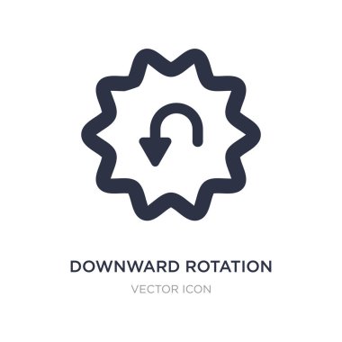 Beyaz arka plan üzerinde aşağıya doğru döndürme simgesi. Basit öğe illus