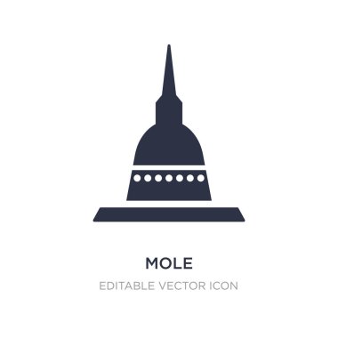 Mole antonelliana turin simgesi beyaz arka plan üzerinde. Basit elem