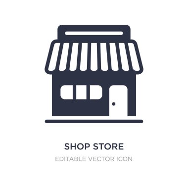 Beyaz arka planda mağaza simgesi. Basit eleman çizimi