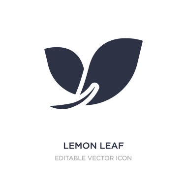 limon yaprak simgesi beyaz arka plan üzerinde. Basit öğe illüstrasyon