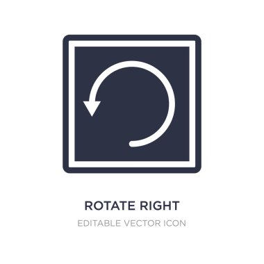 Beyaz arka plan üzerinde sağ simge döndürün. Basit öğe illustrati