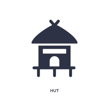 Beyaz arka planda kulübe simgesi. Basit eleman çizimi