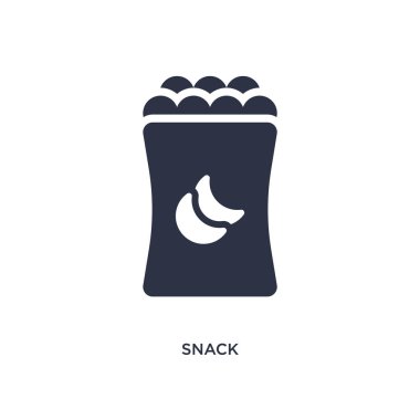 Beyaz arka planda snack simgesi. Basit eleman çizimi