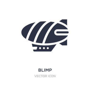 Beyaz arka planda Blimp simgesi. Basit eleman çizimi