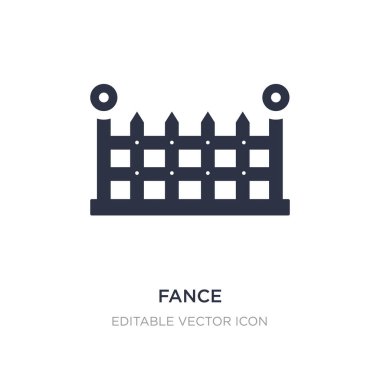 Beyaz arka planda Fance simgesi. Basit eleman çizimi