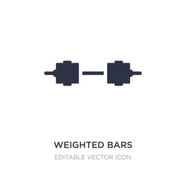 Beyaz arka plan üzerinde ağırlıklı barlar simgesi. Basit öğe illustrat